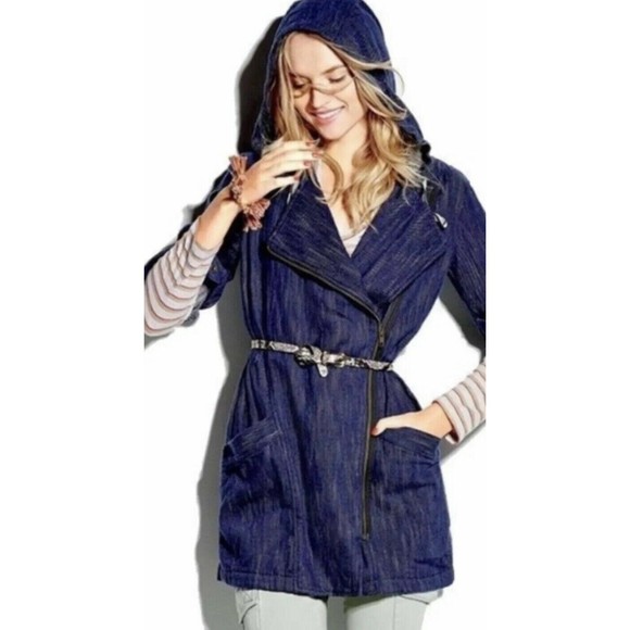 CABI #5100 Hooded Adventure Anorak Full Zip Jacket Blue Indigo - Picture 2 of 12